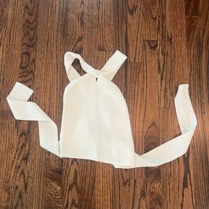 White Knit Wrap Tank Club Monaco